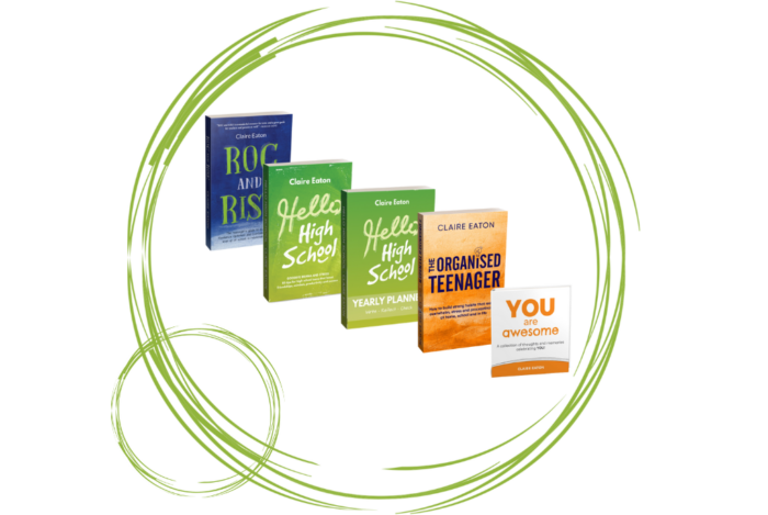 5 Book Bundle - Hello High School, Planner, ROC & RISE, YOU are awesome + The Organised Teenager