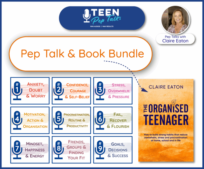 All 9 Pep Talks + book (The Organised Teenager)